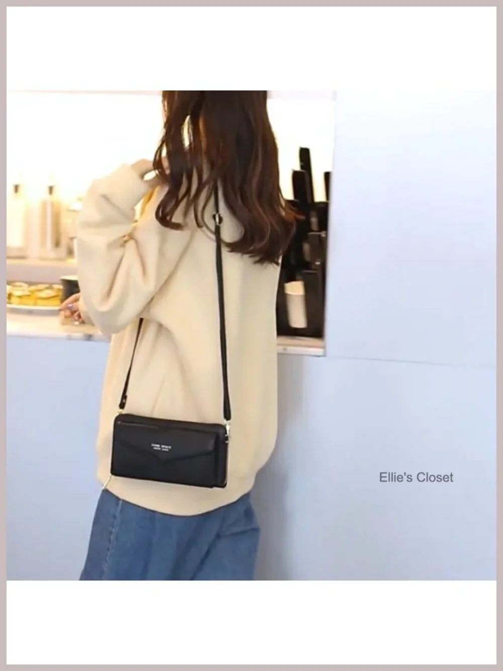 Faux Leather Crossbody Phone Bag with RFID Blocking Touch Screen Wallet